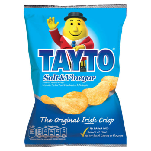 Tayto Salt & Vinegar Crisps 50 x 35g