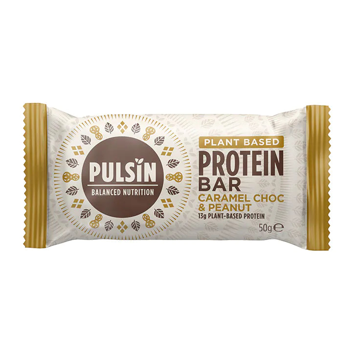 Pulsin Caramel & Choc Peanut Protein Bar 18 x 50g