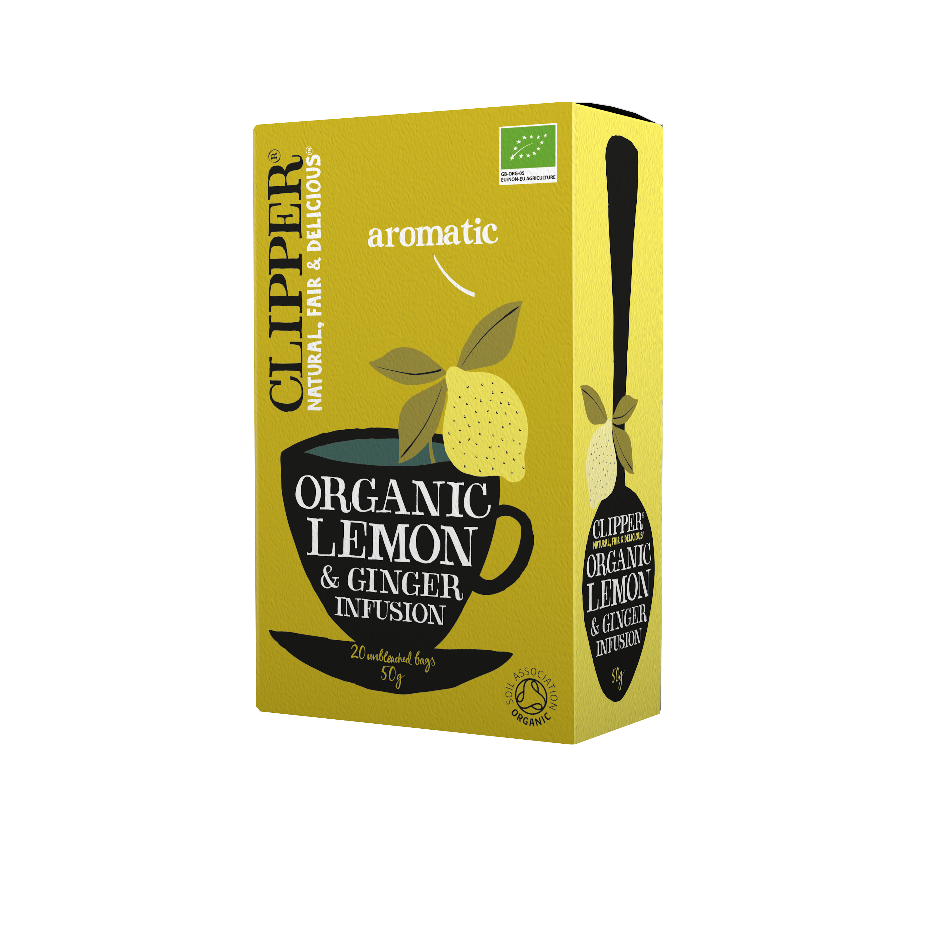 Lemon & Ginger Teabags (Org) 10782A Default Title / Case-6x20Bags