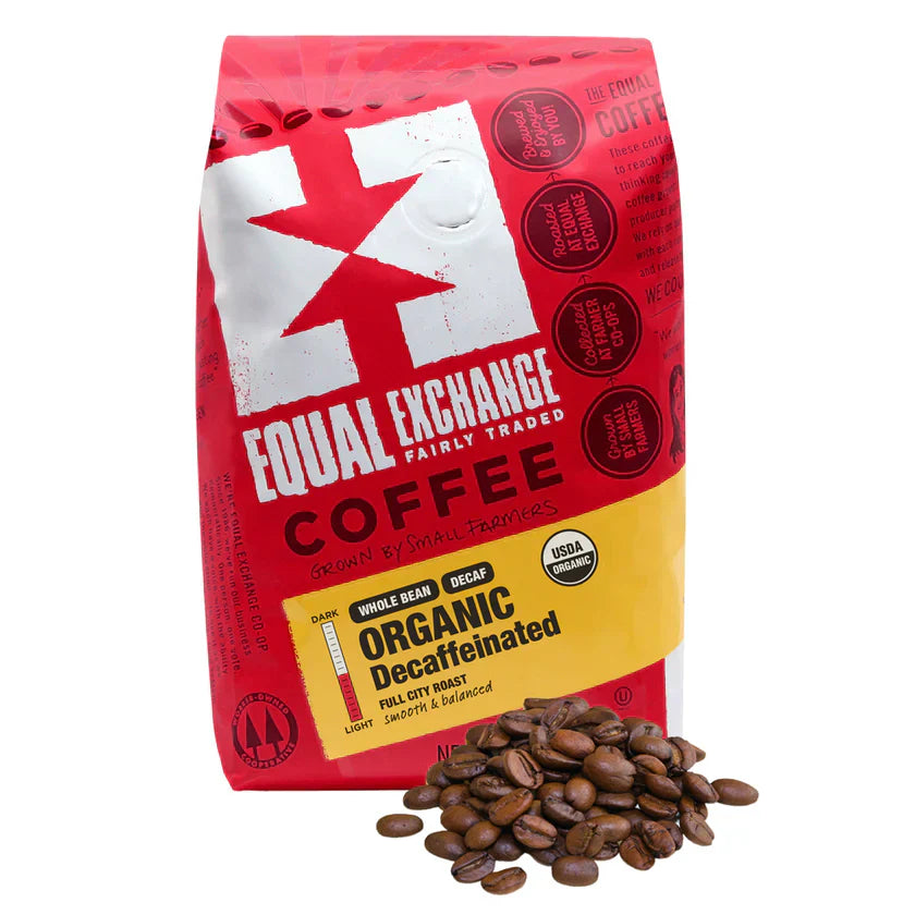 Equal Exchange Decaf Whole Coffee Beans 8 x 227g