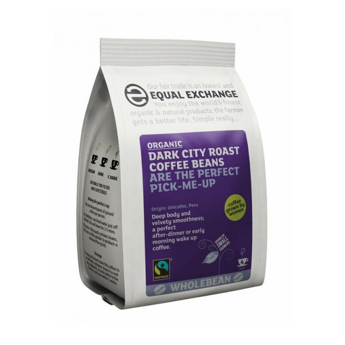 Equal Exchange Dark Roast Whole Coffee Beans 8 x 200g