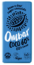 Ombar Rohschokoladentafel mit Kokosnuss und 60 % Kakaoanteil, 10 x 35 g