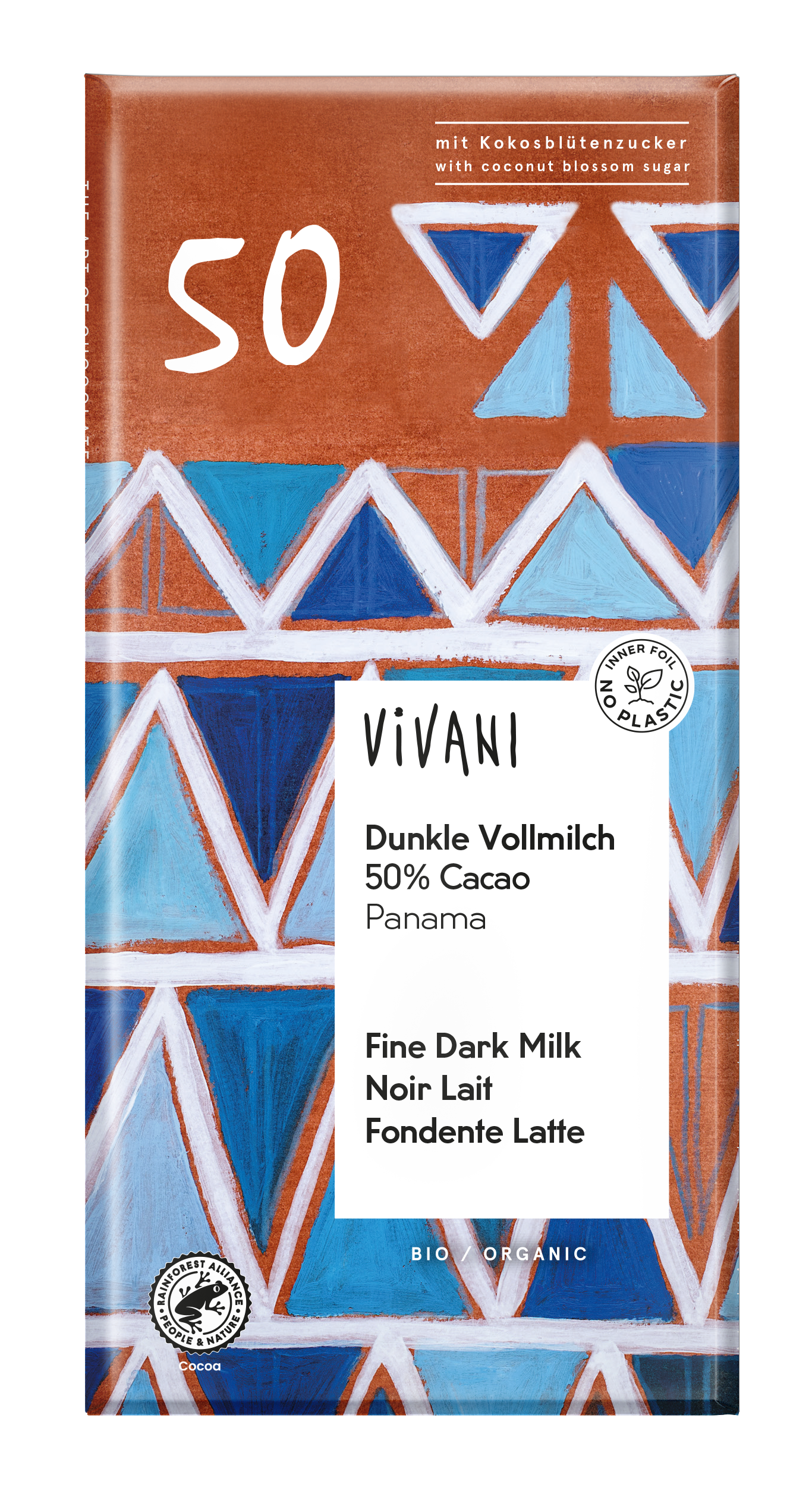 Dark Milk 50% Coconut Sugar (Org) 32845A Default Title / 10x80g