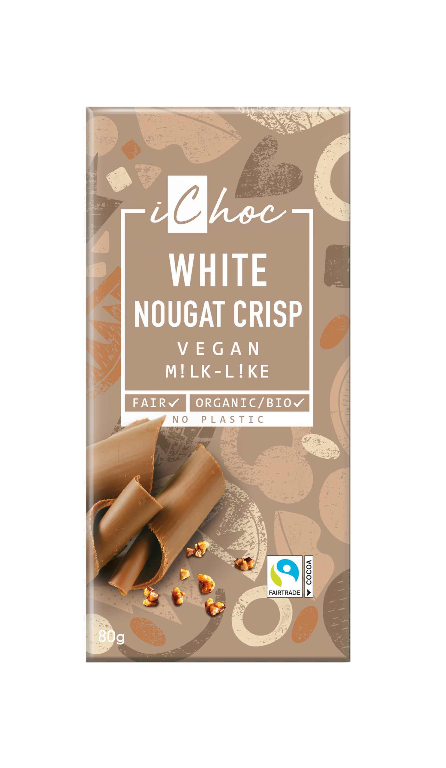 White Nougat Crisp Rice Choc (Org) 34799A Default Title / 10x80g