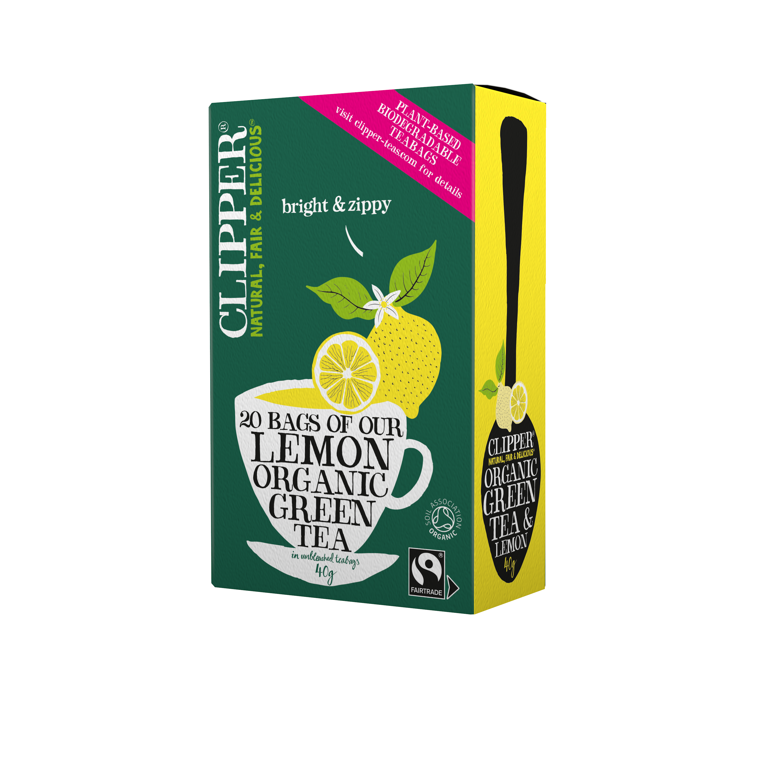 Green Tea with Lemon FT (Org) 40523A Default Title / Case-6x20Bags