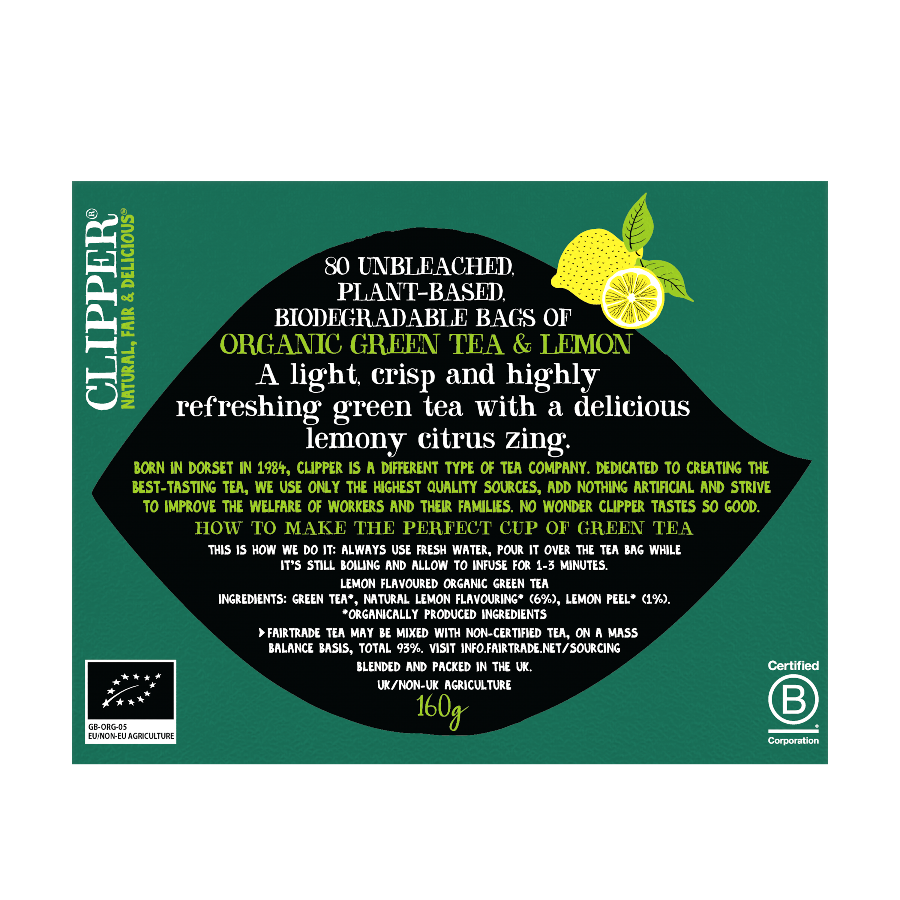 Green & Lemon 80s FT (Org) 45374A Default Title / Case-4x80Bags