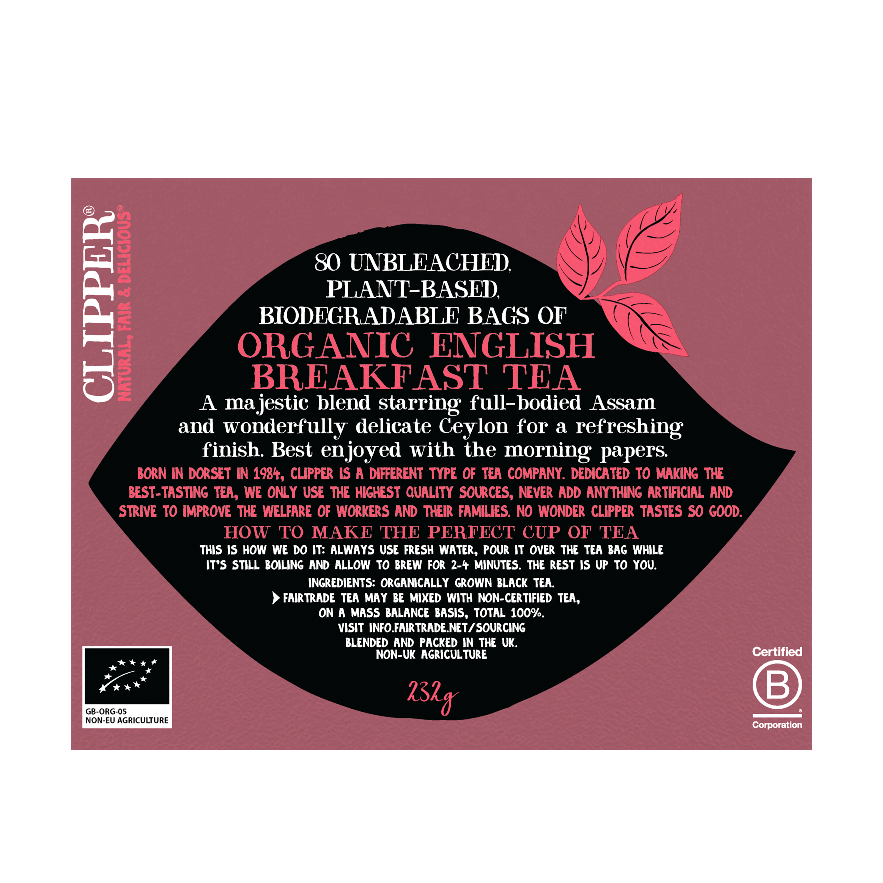 English Breakfast FT (Org) 47637A Default Title / Case-4x80Bags