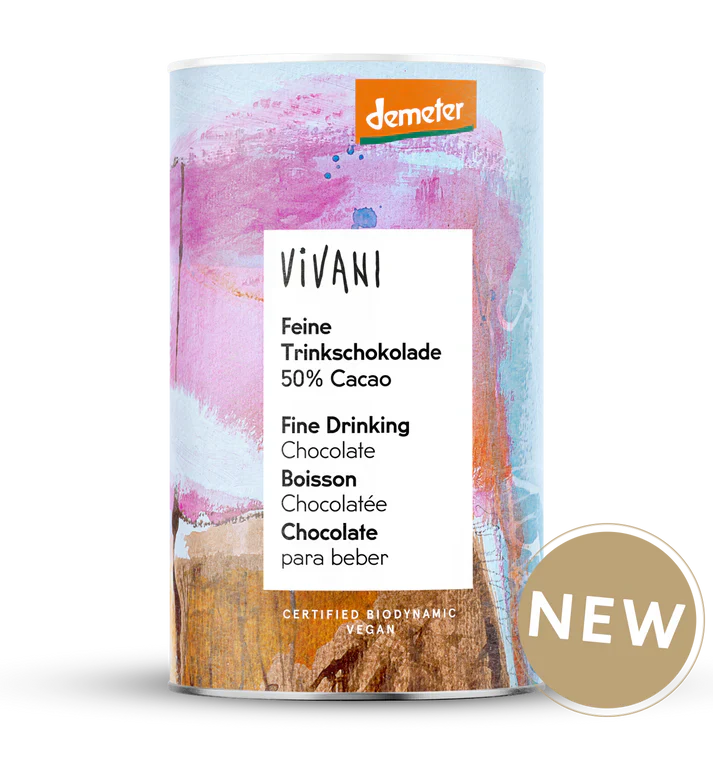 Vivani 50% Cacao Fine Drinking Chocolate 8 x 300g