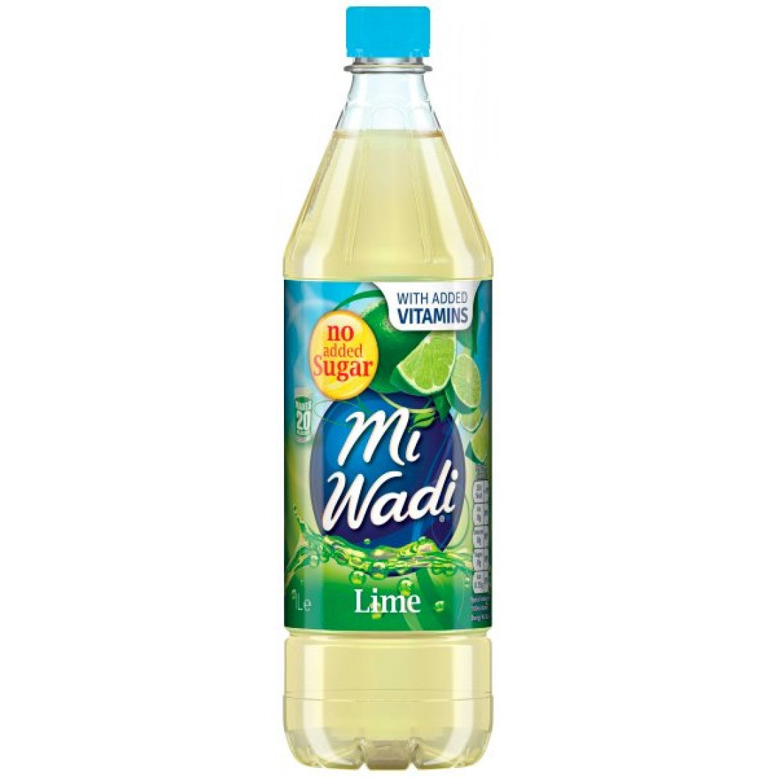 Mi Wadi Lime No Added Sugar 12 x  1 Litre