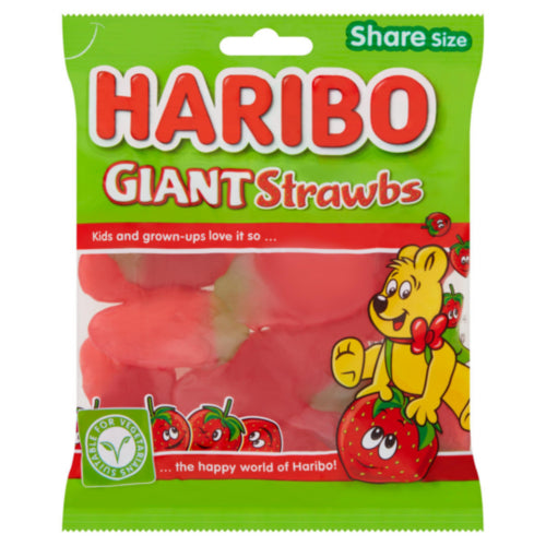 Haribo Giant Strawbs 12 x 160g