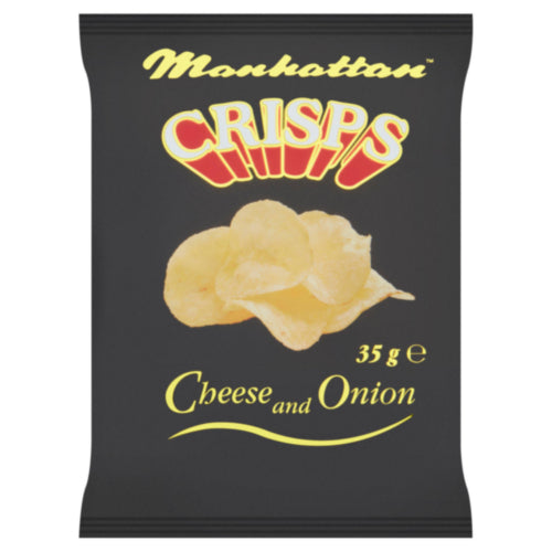 Manhattan Cheese & Onion Crisps 48 x 35g