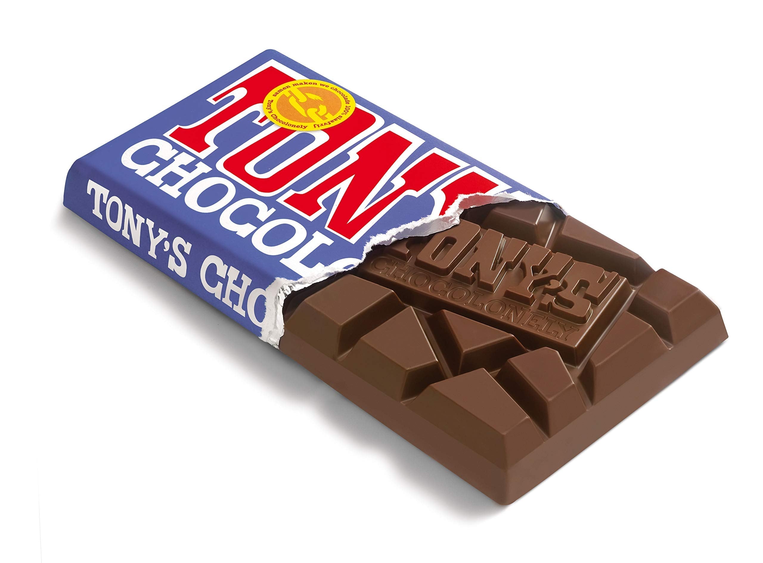 Tony's Chocolonely Dark & Milk Chocolate, Pretzel & Toffee Bar 15 x 180g