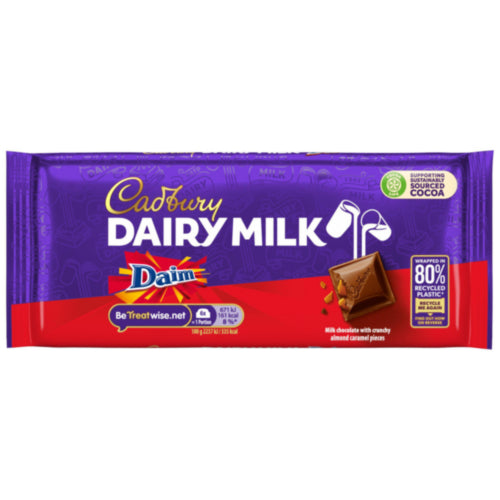 Cadbury Dairy Milk Daim Riegel, 18 x 120 g