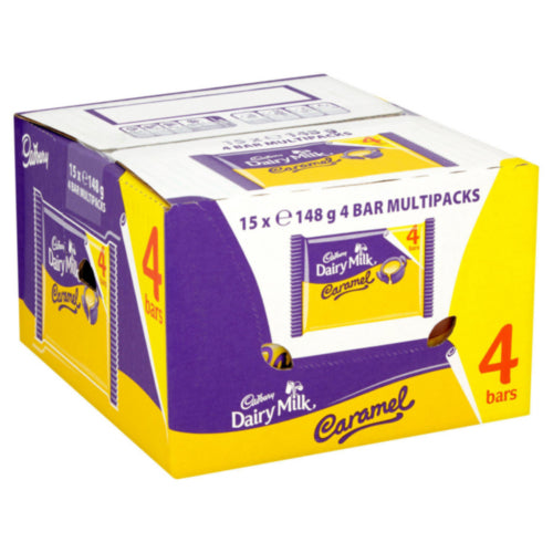 Cadbury Dairy Milk Caramel Multipack, 4er-Pack x 15