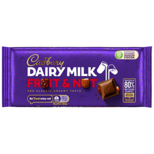 Cadbury Dairy Milk Fruit & Nut Tablet 18 x 110g