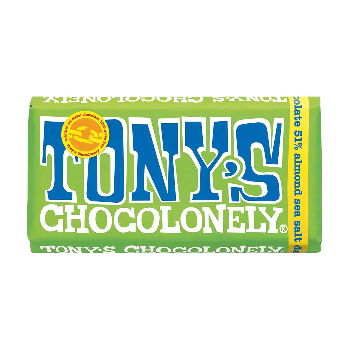 Tony's Chocolonely Dark Chocolate, Almond & Sea Salt 15 x 180g