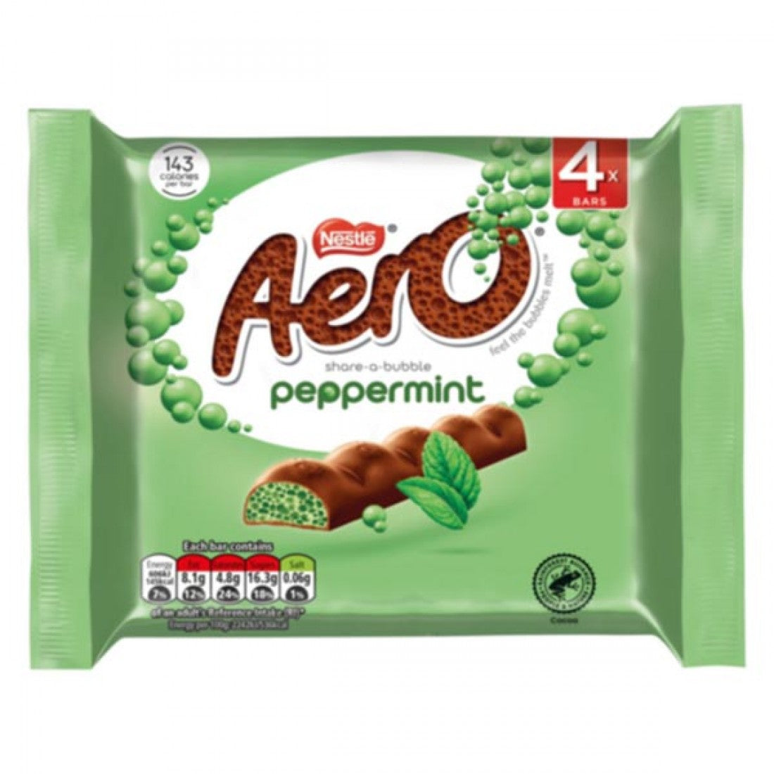 Aero Bubbly Mint 4 Pack x 14
