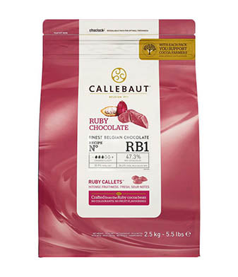 Callebaut 47% Ruby Schokoladentropfen 2,5 kg