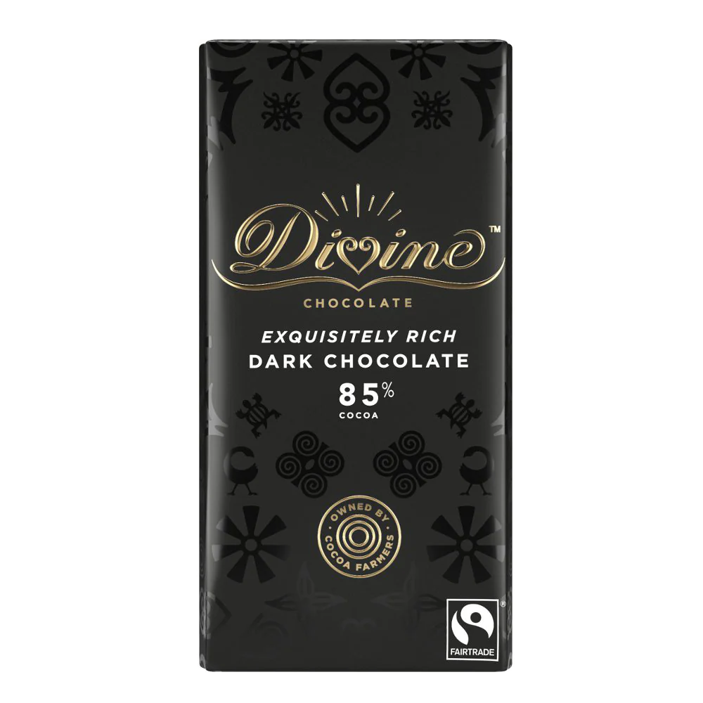 Divine 85% Cocoa Chocolate Bar 15 x 90g