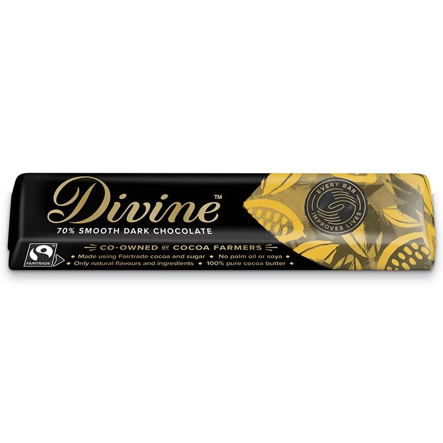 Divine 70% Dark Chocolate Bar 30 x 35g