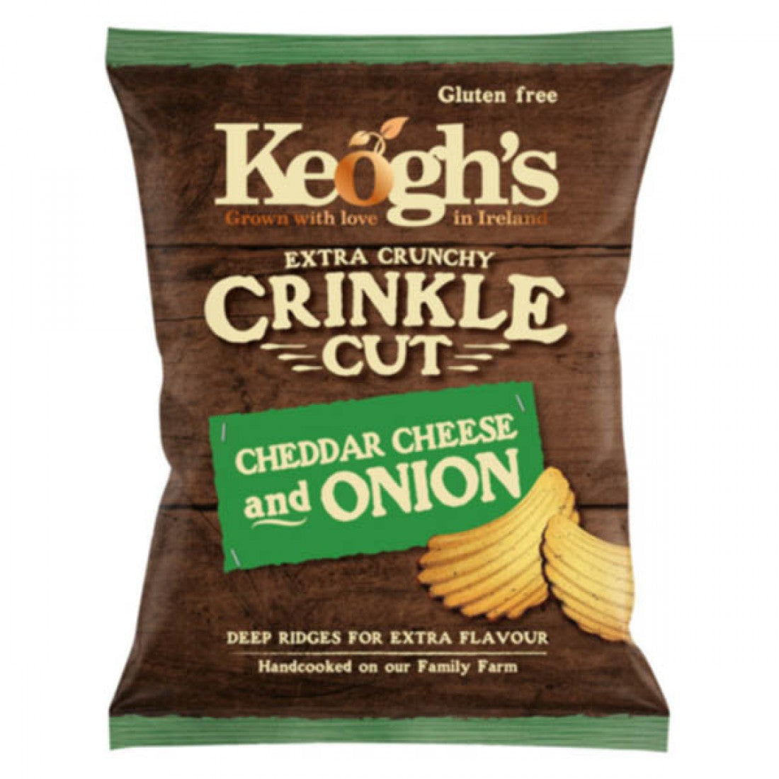 Keogh's Irish Cheddar & Red Onion Crinkle Cut Crisps 24 x 45g