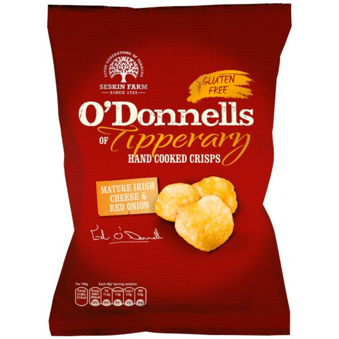 O'Donnell's Chips Fromage et Oignon 12 x 125g