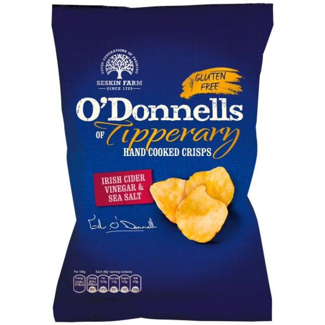 O'Donnell's Chips Sel & Vinaigre 12 x 125g