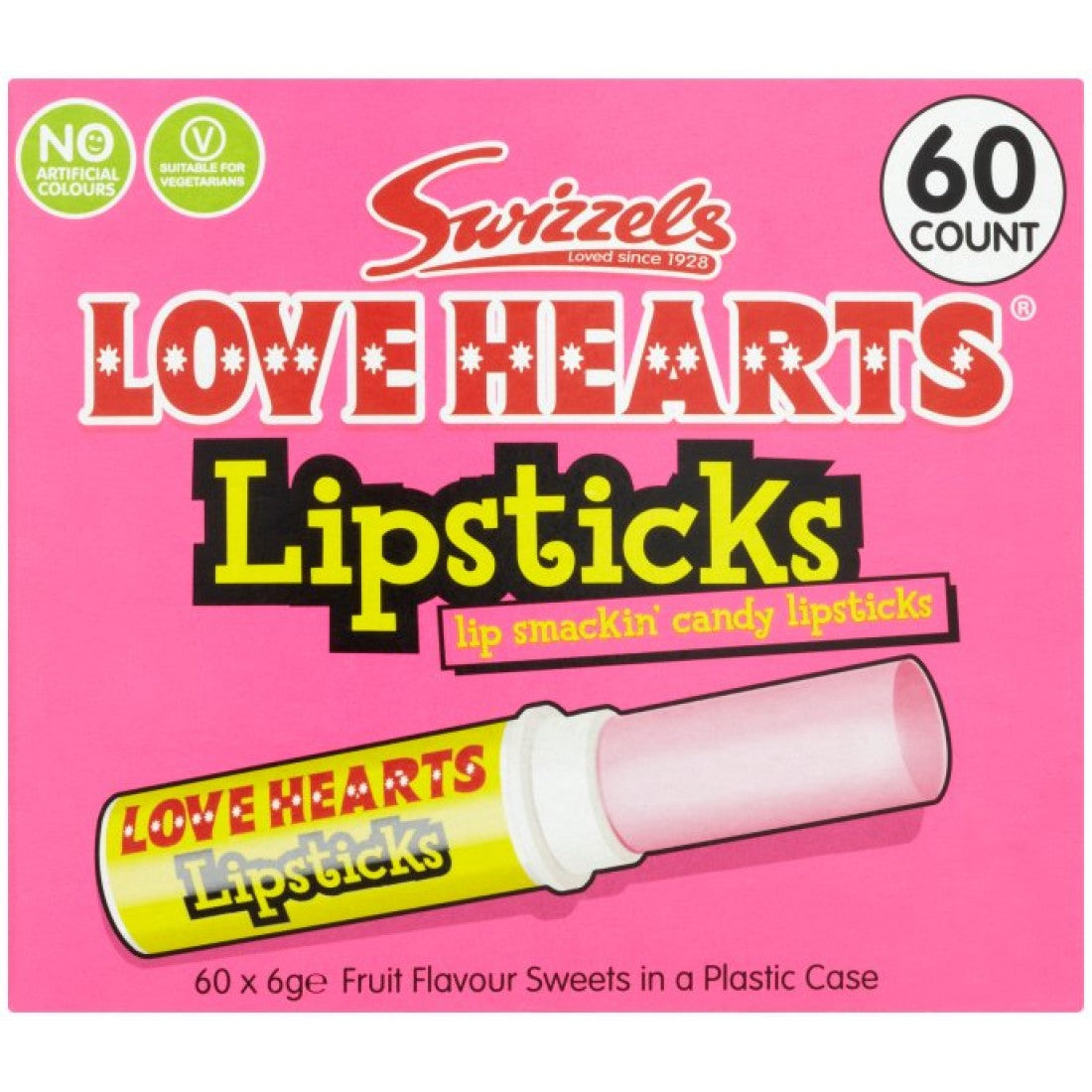 Love Hearts Lipsticks 60 x 6g
