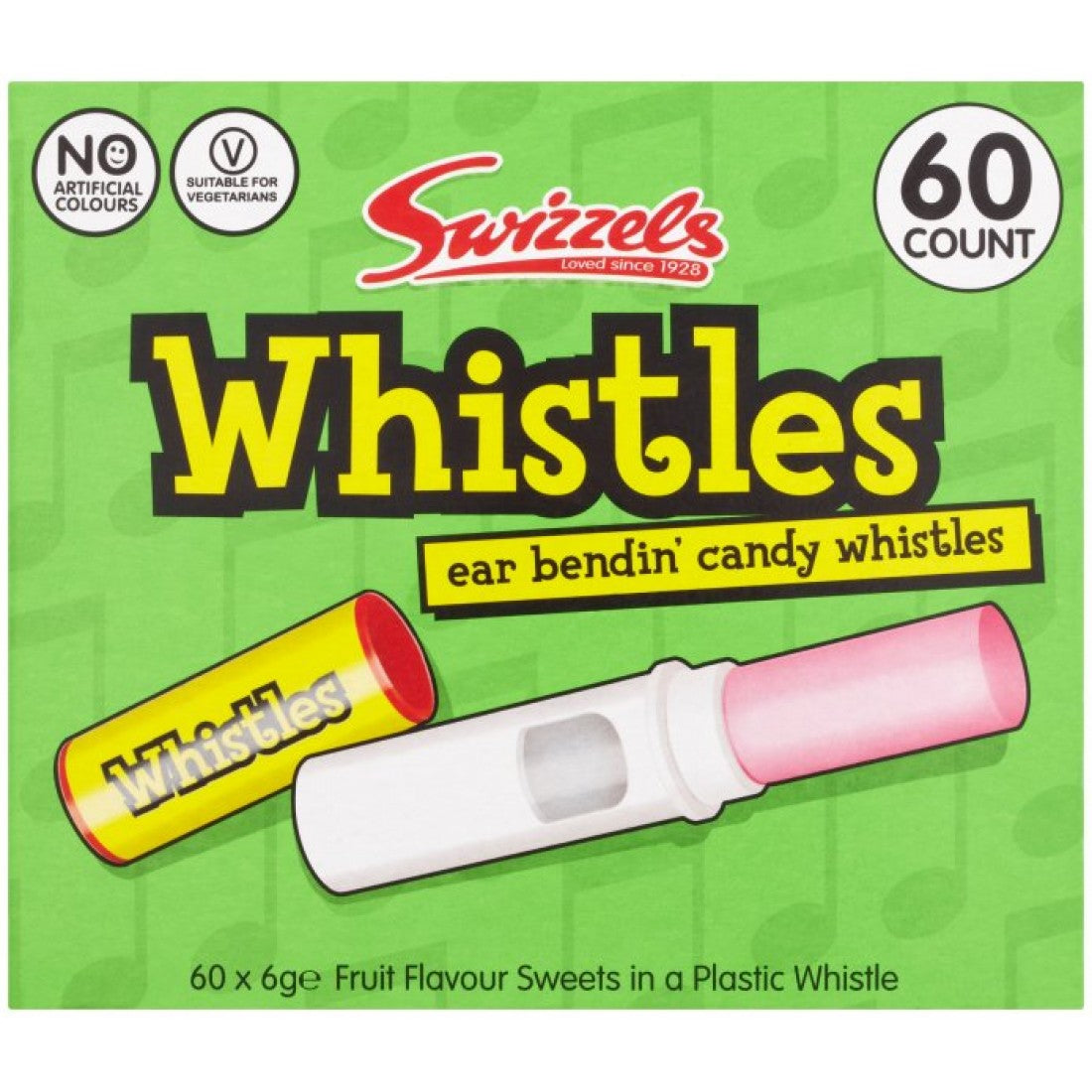 Swizzels Candy Whistles 60 Pieces